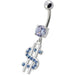 Fancy Jeweled $ Sign Dangling Belly Ring - Monster Piercing