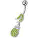 Fancy Fruits Jeweled Dangling Navel Belly Ring - Monster Piercing