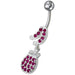 Fancy Fruits Jeweled Dangling Navel Belly Ring - Monster Piercing