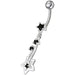 Silver Fancy Star Jeweled Dangling With SS Bar Navel Ring - Monster Piercing