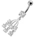 Fancy  chandeliers Dangling Curved Bar Belly Ring - Monster Piercing