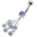 Fancy  chandeliers Dangling Curved Bar Belly Ring - Monster Piercing