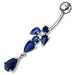 Fancy Jeweled Dangling Belly Ring Body Jewelry - Monster Piercing