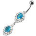 Fancy Jeweled Dangling Belly Ring - Monster Piercing