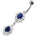 Fancy Jeweled Dangling Belly Ring - Monster Piercing