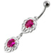 Fancy Jeweled Dangling Belly Ring - Monster Piercing