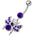 Jeweled flies Dangling Belly Ring - Monster Piercing