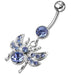 Jeweled flies Dangling Belly Ring - Monster Piercing