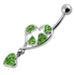 Heart Fancy Dangling Steel Banana Belly Ring - Monster Piercing