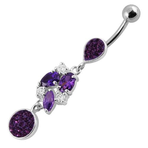  Fancy Dangling With SS Banana Navel Ring - Monster Piercing