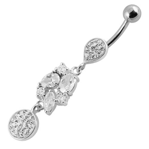  Fancy Dangling With SS Banana Navel Ring - Monster Piercing