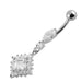 Diamond shapedFancy Dangling Belly Ring - Monster Piercing