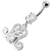 Fancy Dangling Belly Ring With SS Curved Bar - Monster Piercing