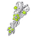 Jeweled Fancy Silver Dangling Belly Ring With SS Banana Bar Body Jewelry - Monster Piercing