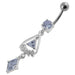 triangled Jewel Fancy Dangling Belly Ring - Monster Piercing