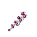 Jeweled Fancy Reverse Silver Dangling Curved Bar Belly Ring - Monster Piercing