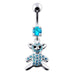 Fancy Jeweled Teddy Bear Dangling Belly Ring - Monster Piercing