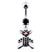 Fancy Jeweled Teddy Bear Dangling Belly Ring - Monster Piercing