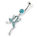 Fancy Jeweled Frog Dangling Belly Ring - Monster Piercing