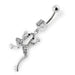 Fancy Jeweled Frog Dangling Belly Ring - Monster Piercing