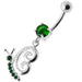 Fancy Gothic Jeweled Dangling Navel Ring - Monster Piercing