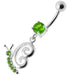 Fancy Gothic Jeweled Dangling Navel Ring - Monster Piercing