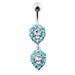 Fancy  Silver Dangling Navel Ring Body jewelry - Monster Piercing