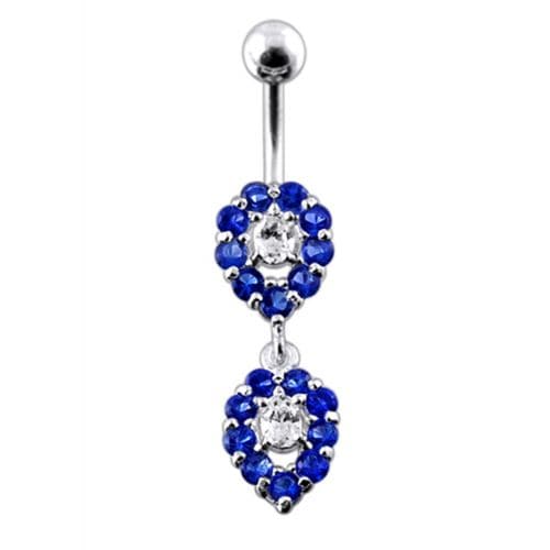 Fancy  Silver Dangling Navel Ring Body jewelry - Monster Piercing