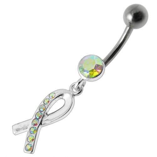 Fancy  Jeweled  CROSS Dangling Belly Ring - Monster Piercing