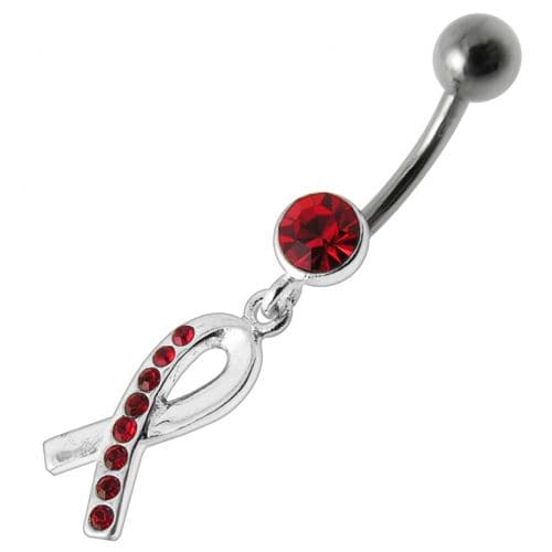 Fancy  Jeweled  CROSS Dangling Belly Ring - Monster Piercing