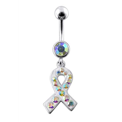 Fancy  CROSS Logo Dangling Belly Ring - Monster Piercing