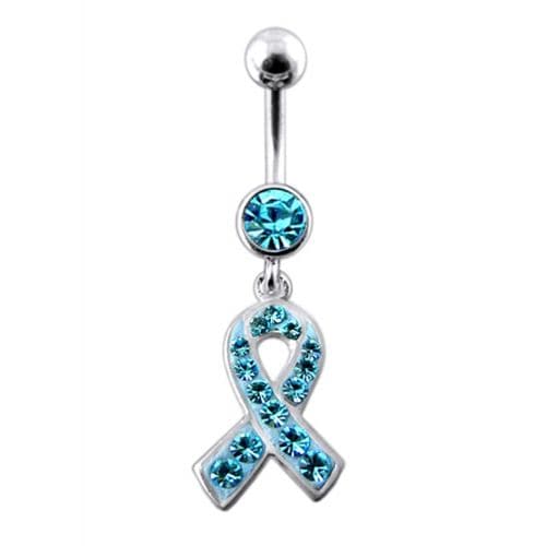 Fancy  CROSS Logo Dangling Belly Ring - Monster Piercing