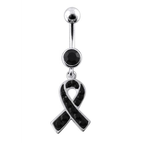 Fancy  CROSS Logo Dangling Belly Ring - Monster Piercing