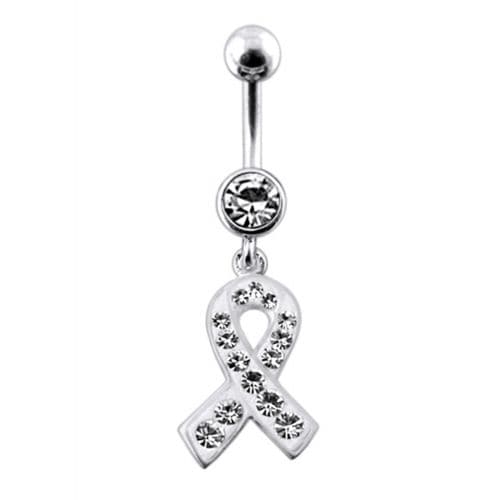 Fancy  CROSS Logo Dangling Belly Ring - Monster Piercing