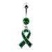 Fancy  CROSS Logo Dangling Belly Ring - Monster Piercing