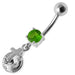 Silver Fancy  CROSS Dangling Belly Ring - Monster Piercing