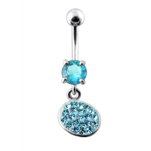 Fancy  Dangling SS Bar Belly Body Jewelry Ring - Monster Piercing