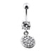 Fancy  Dangling SS Bar Belly Body Jewelry Ring - Monster Piercing