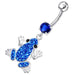 Jeweled Frog Dangling Belly Ring - Monster Piercing