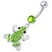 Jeweled Frog Dangling Belly Ring - Monster Piercing