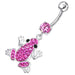 Jeweled Frog Dangling Belly Ring - Monster Piercing