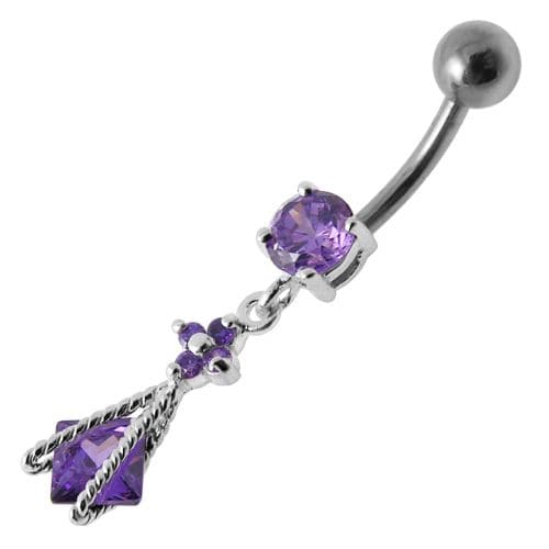 Fancy  Dangling Navel Body Jewelry Ring - Monster Piercing