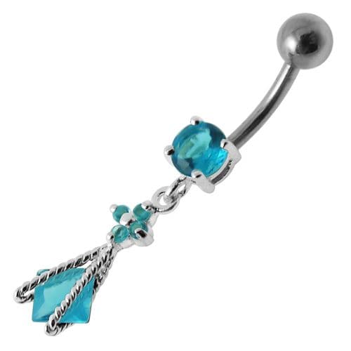 Fancy  Dangling Navel Body Jewelry Ring - Monster Piercing