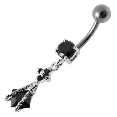 Fancy  Dangling Navel Body Jewelry Ring - Monster Piercing