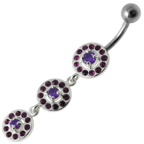 Fancy Old Classic Design Dangling Navel Ring - Monster Piercing