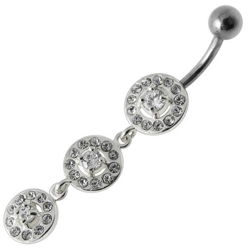 Fancy Old Classic Design Dangling Navel Ring - Monster Piercing