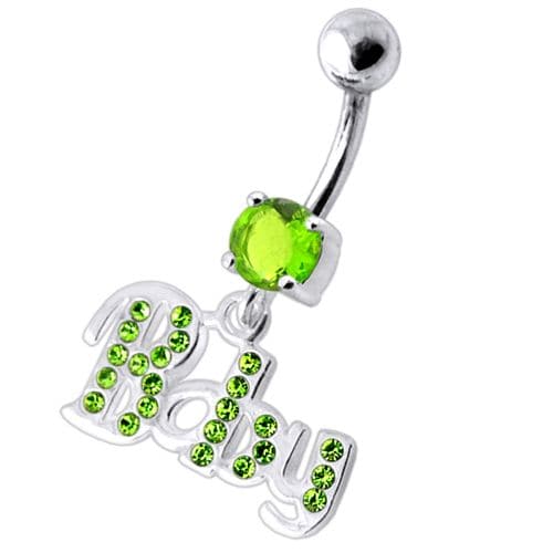 Fancy BABY Jeweled Dangling Belly Ring - Monster Piercing