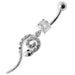 Snake Jeweled Dangling Belly Ring - Monster Piercing