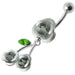 Jeweled Roses Dangling Belly Ring - Monster Piercing