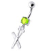 Jeweled Scissor and comb Dangling Belly Ring - Monster Piercing